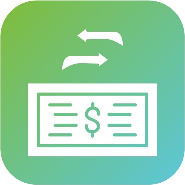 Vectorontwerp Overdrachtsbedrag Icon Stijl