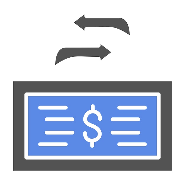 Vectorontwerp Overdrachtsbedrag Icon Stijl