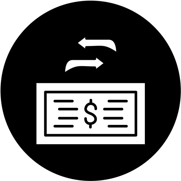 Vectorontwerp Overdrachtsbedrag Icon Stijl