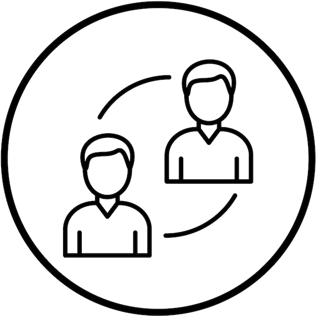 Vectorontwerp P2P Lending Icon Style