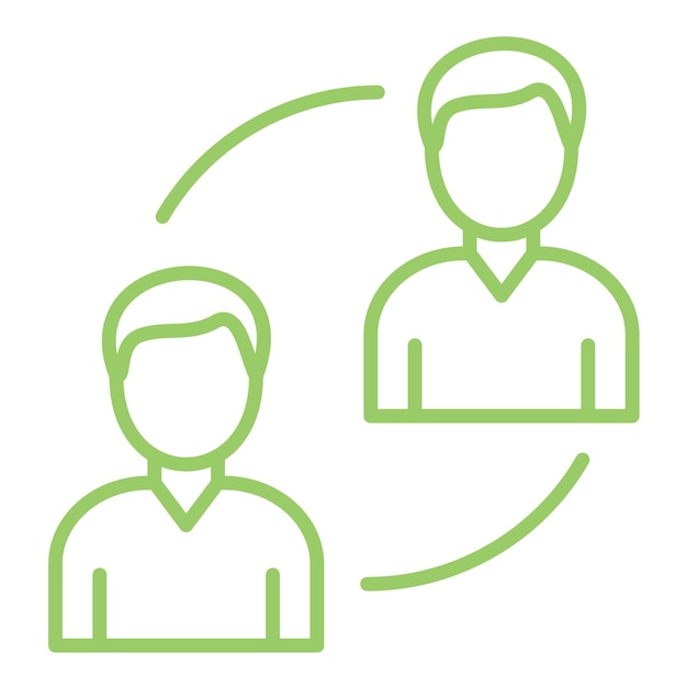 Vectorontwerp P2P Lending Icon Style