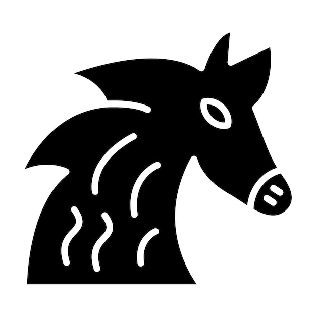 Vectorontwerp Paard Icon Stijl