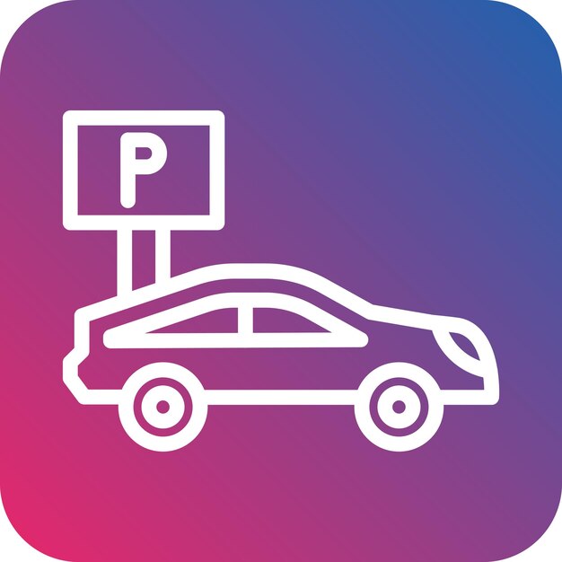 Vector vectorontwerp parking icon style