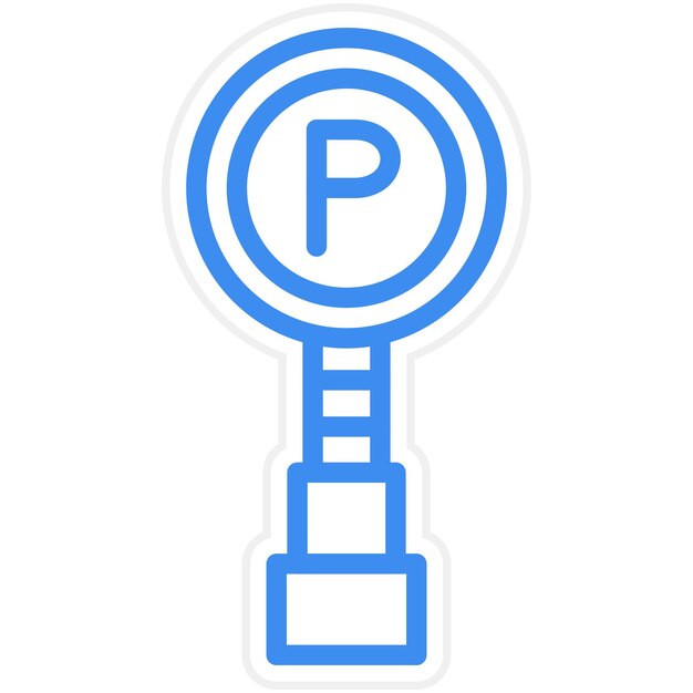 Vector vectorontwerp parking icon style