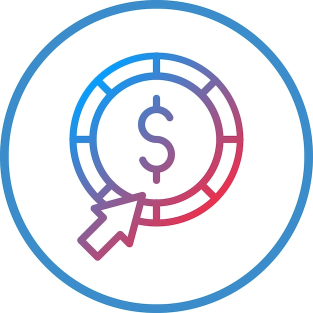 Vectorontwerp Pay Per Click Icon Style