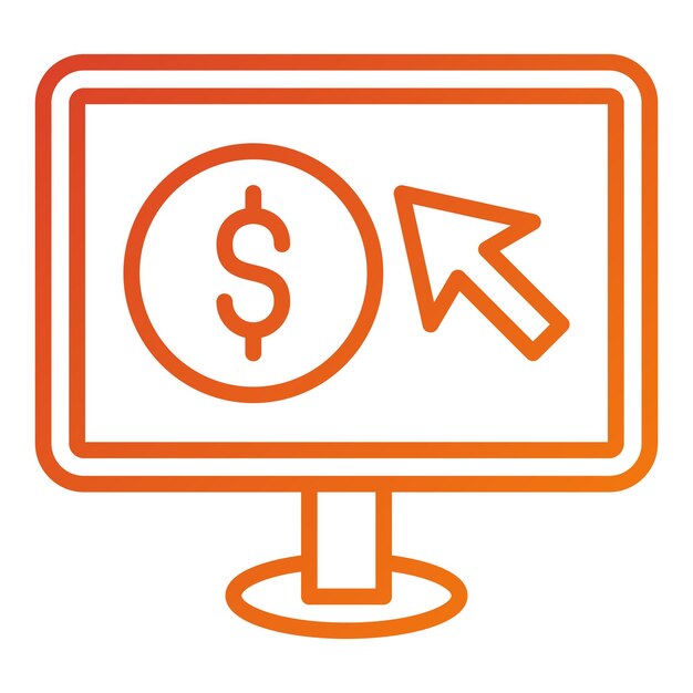 Vectorontwerp Pay Per Click Icon Style