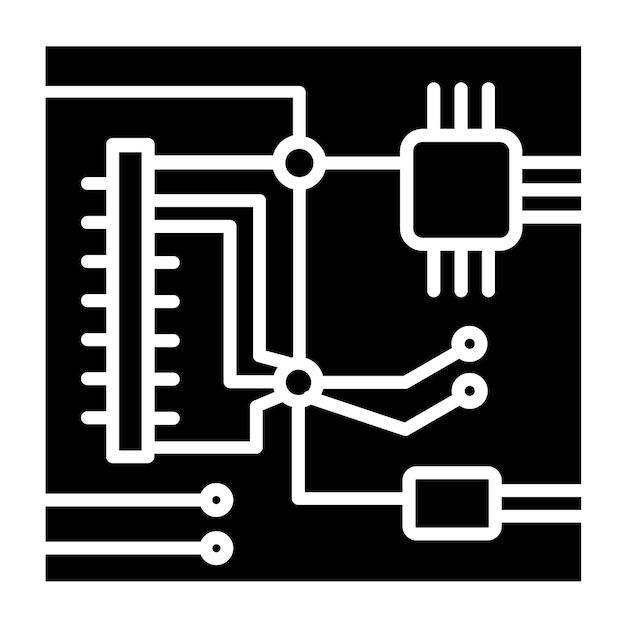 Vectorontwerp Pcb Board Icon Style