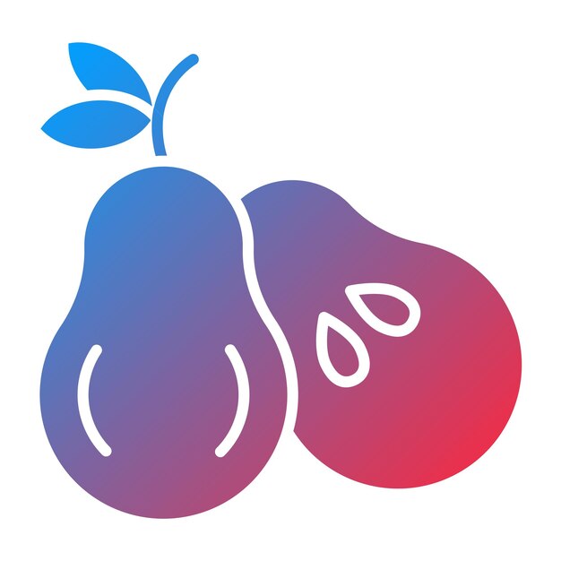Vectorontwerp Pear Icon Style