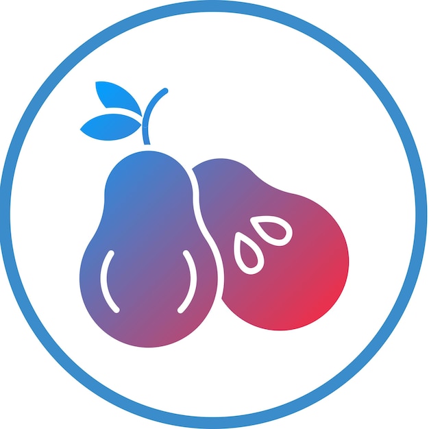 Vectorontwerp Pear Icon Style