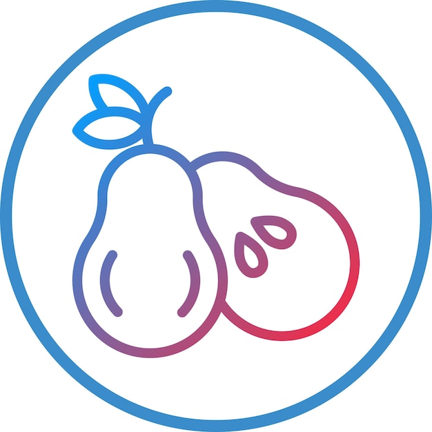 Vectorontwerp Pear Icon Style
