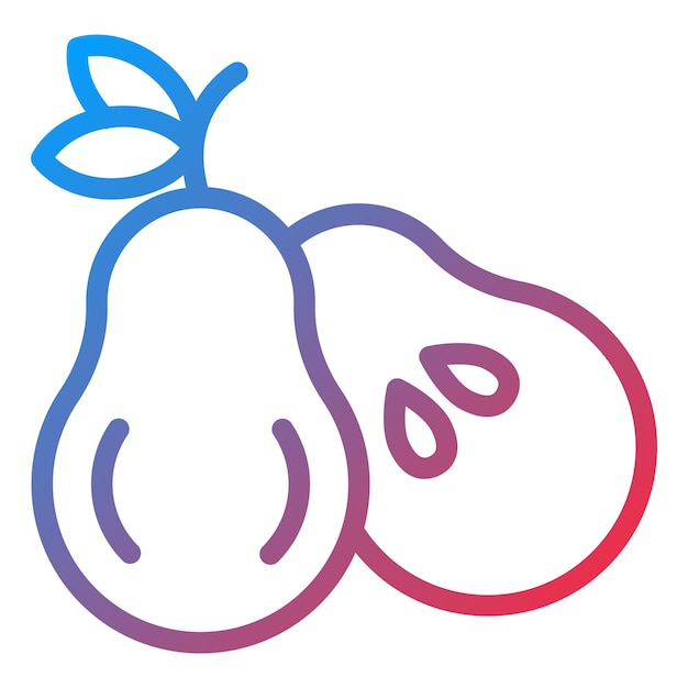Vectorontwerp Pear Icon Style