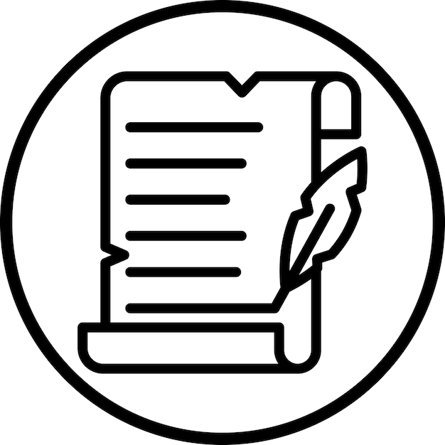 Vectorontwerp Perkament Icon Stijl