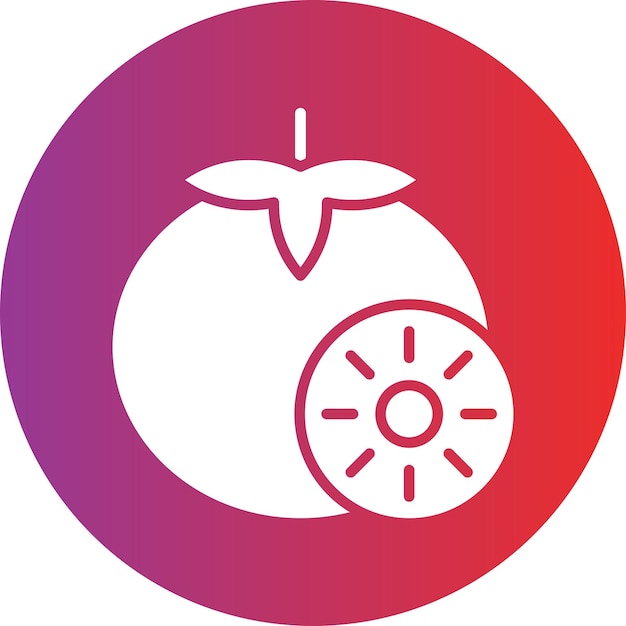 Vectorontwerp Persimmon Icon Style