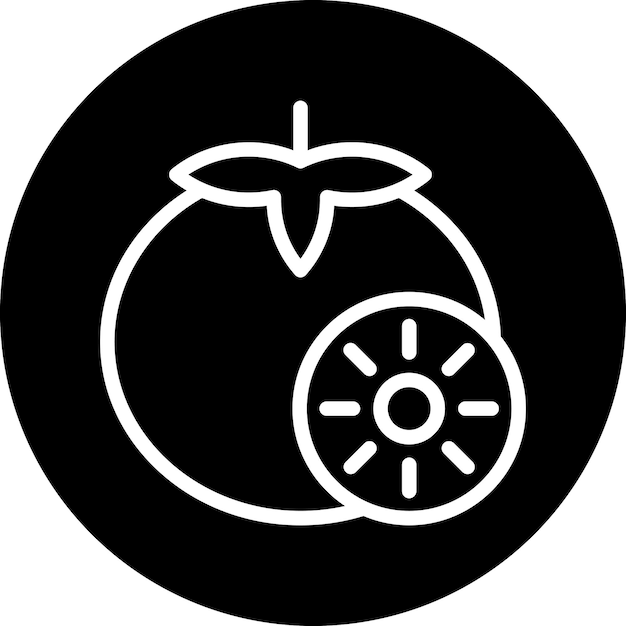 Vectorontwerp Persimmon Icon Style