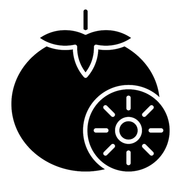 Vectorontwerp Persimmon Icon Style