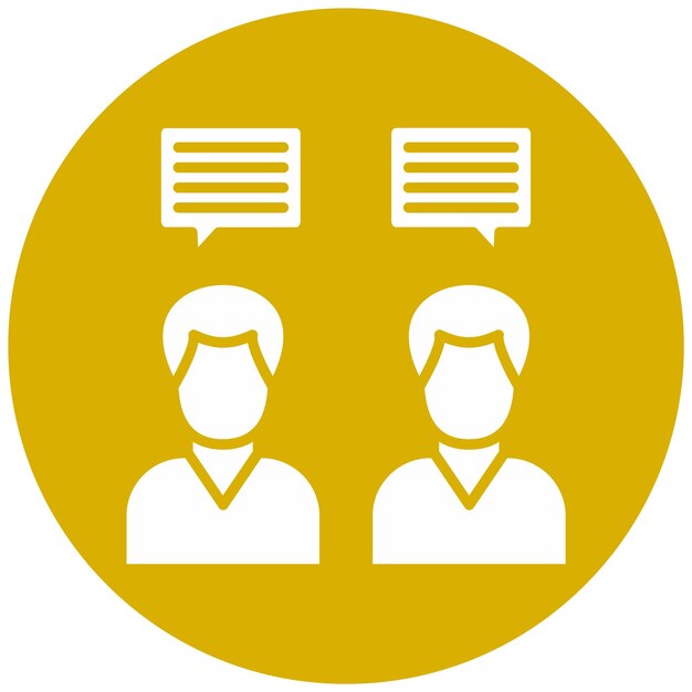 Vectorontwerp Persoon Chatten Icon Stijl