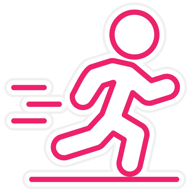 Vectorontwerp Persoon Running Icon Style