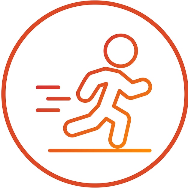 Vectorontwerp Persoon Running Icon Style