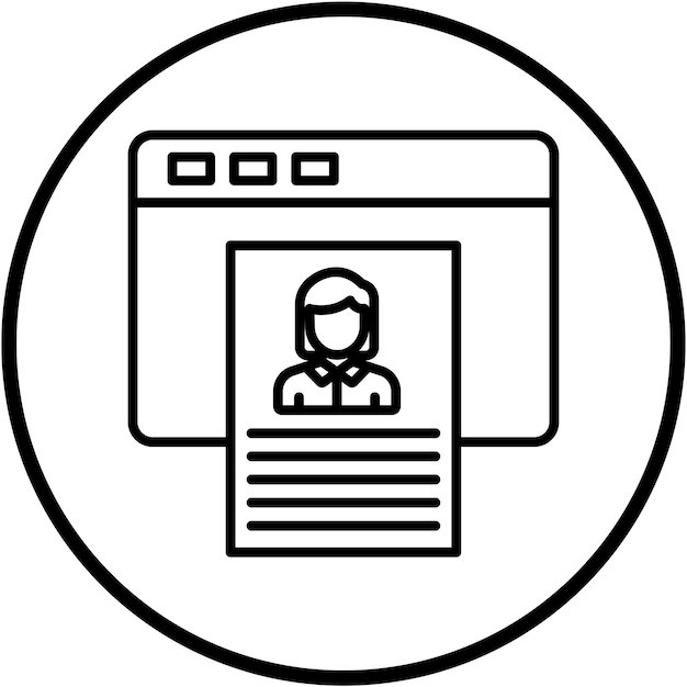 Vectorontwerp Persoonlijke informatie Icon Style