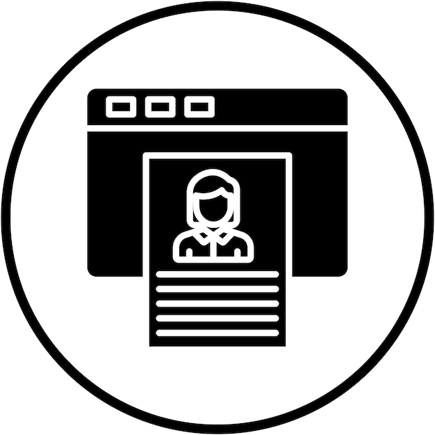 Vectorontwerp Persoonlijke informatie Icon Style