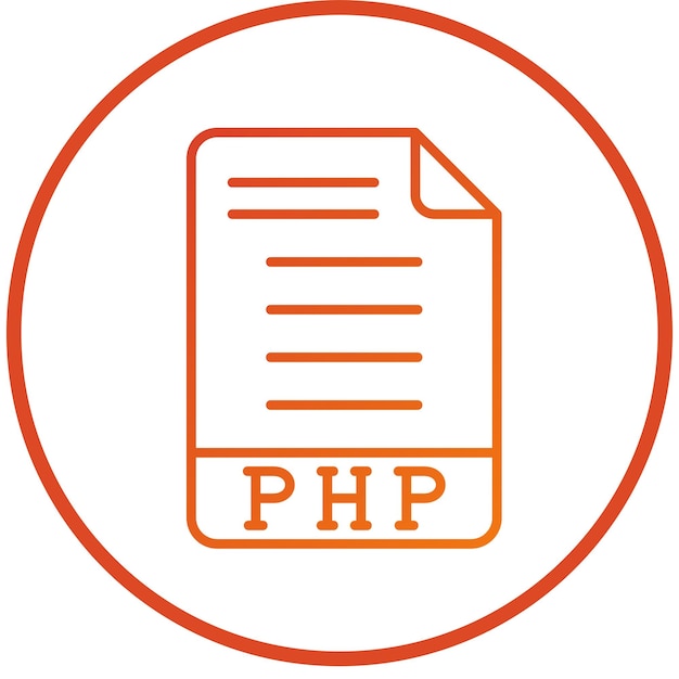 Vectorontwerp PHP Icon Style
