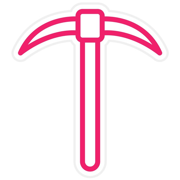 Vectorontwerp Pickaxe Icon Style