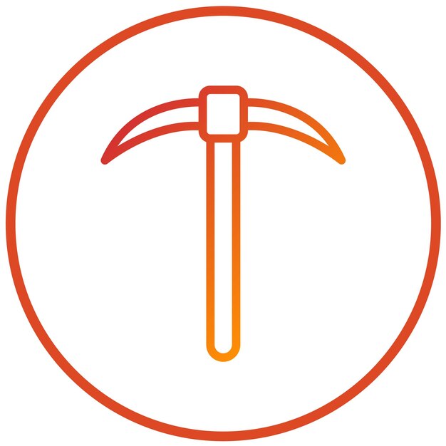 Vectorontwerp Pickaxe Icon Style