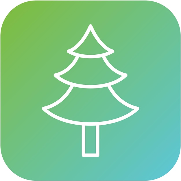 Vectorontwerp Pine Tree Icon Stijl