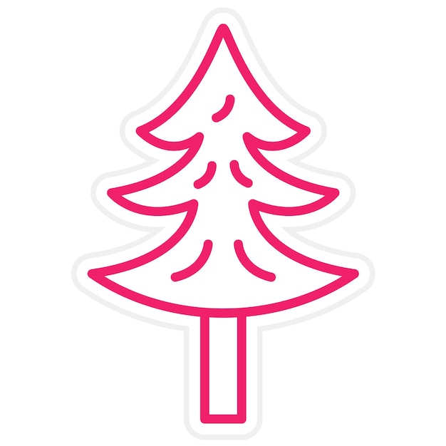 Vectorontwerp Pine Tree Icon Stijl