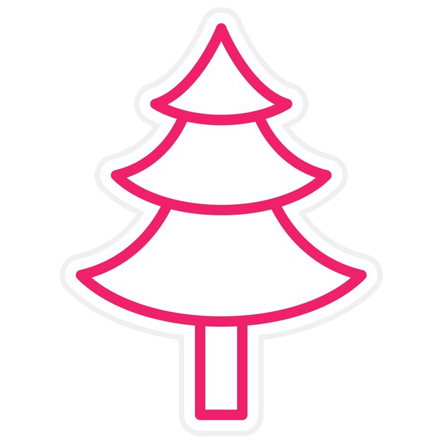 Vectorontwerp Pine Tree Icon Stijl