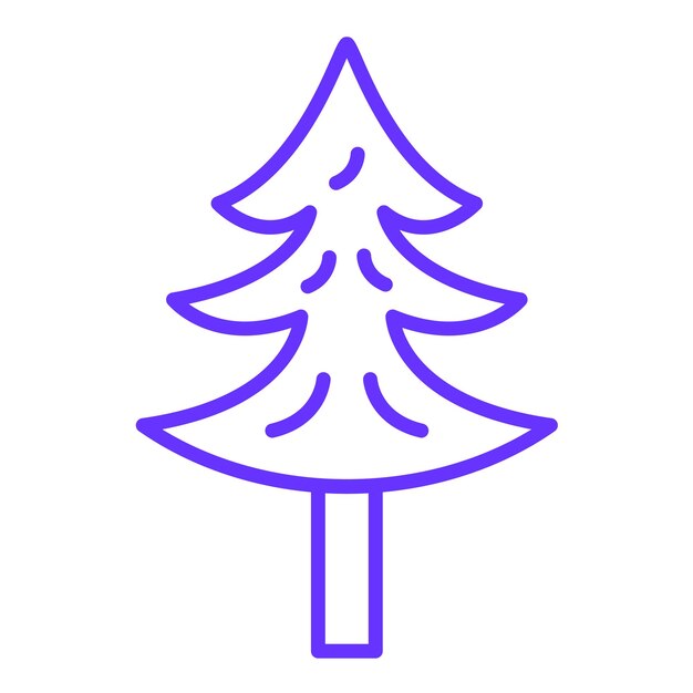 Vectorontwerp Pine Tree Icon Stijl