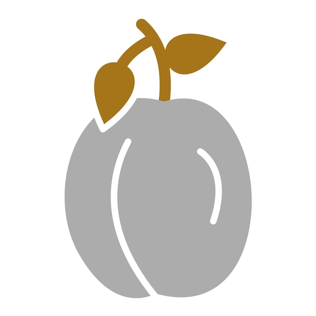 Vectorontwerp Plum Icon Style