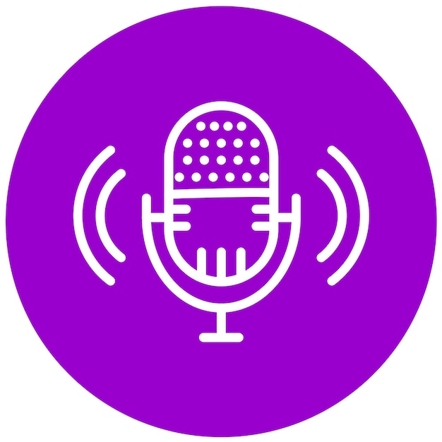 Vectorontwerp Podcast Icon Style