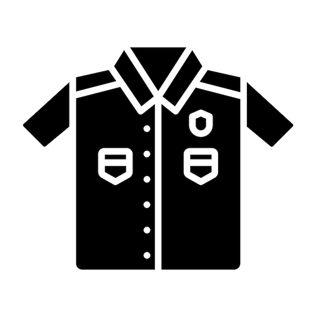 Vectorontwerp Politie Uniform Icon Style