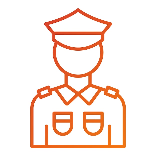 Vectorontwerp Politieagent Icon Style