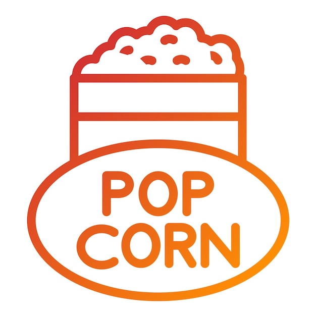 Vectorontwerp Popcorn Logo Icon Stijl