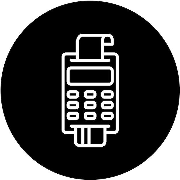 Vector vectorontwerp pos terminal icon style