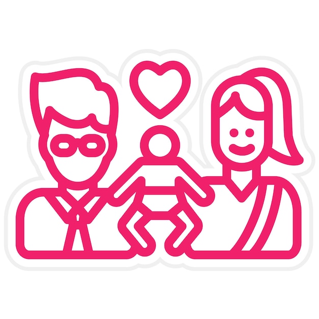 Vectorontwerp Positieve opvoeding Icon Style