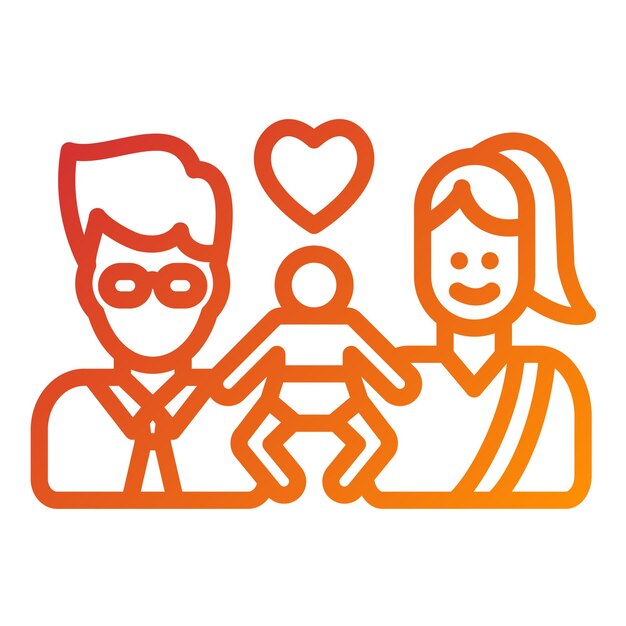 Vectorontwerp Positieve opvoeding Icon Style