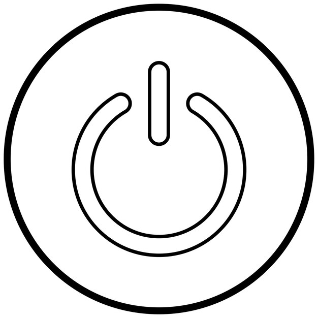Vectorontwerp Power Button Icon Stijl