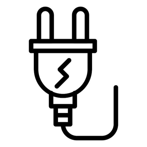 Vectorontwerp power plug icon stijl