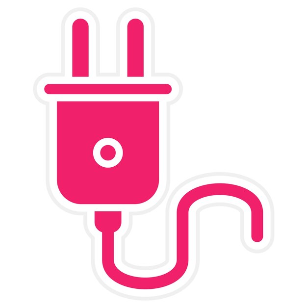 Vectorontwerp Power Plug Icon Stijl
