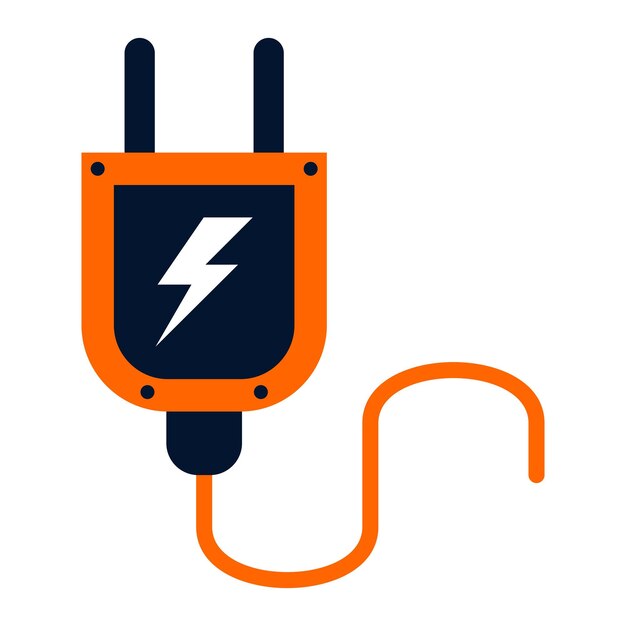 Vectorontwerp power plug icon stijl