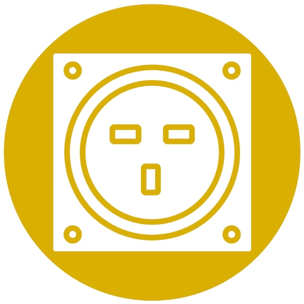 Vectorontwerp Power Socket Icon Stijl