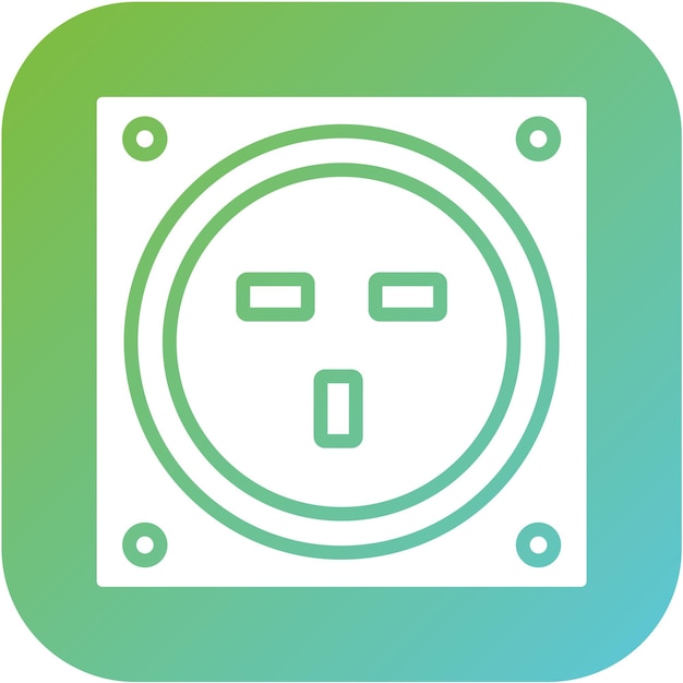 Vectorontwerp Power Socket Icon Stijl