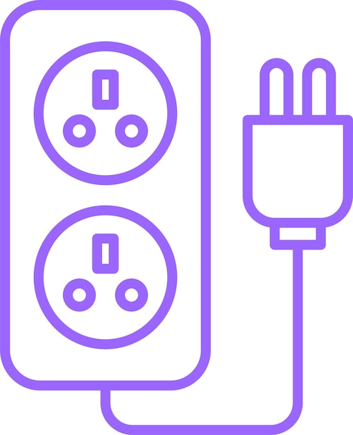 Vectorontwerp Power Socket Icon Stijl