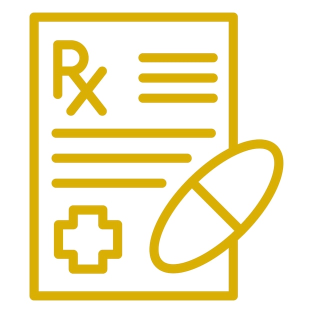 Vector vectorontwerp prescription icon style