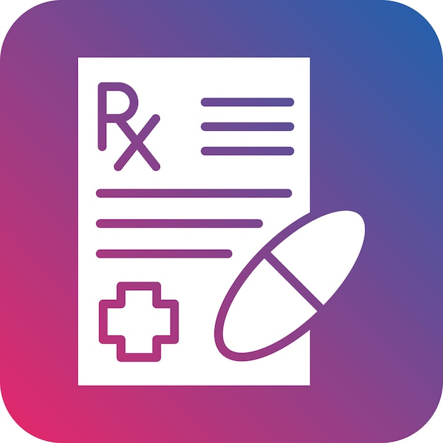 Vector vectorontwerp prescription icon style