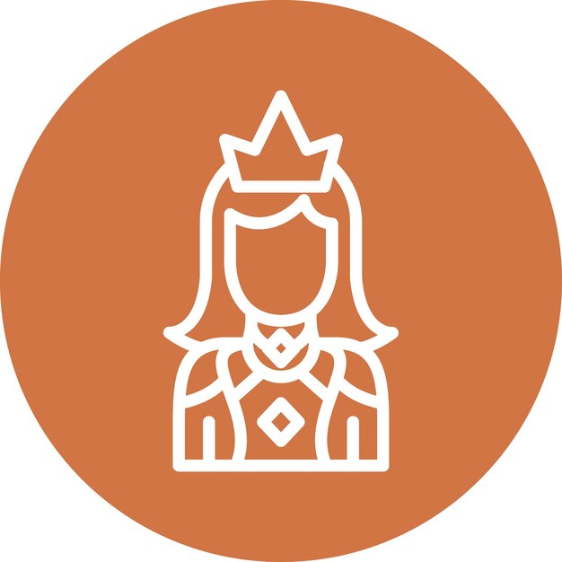 Vectorontwerp Prinses Icon Style