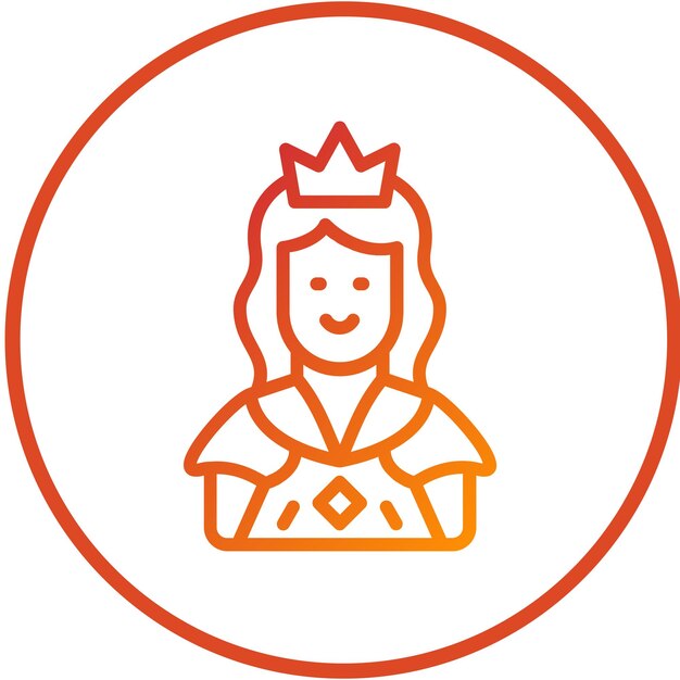 Vectorontwerp Prinses Icon Style